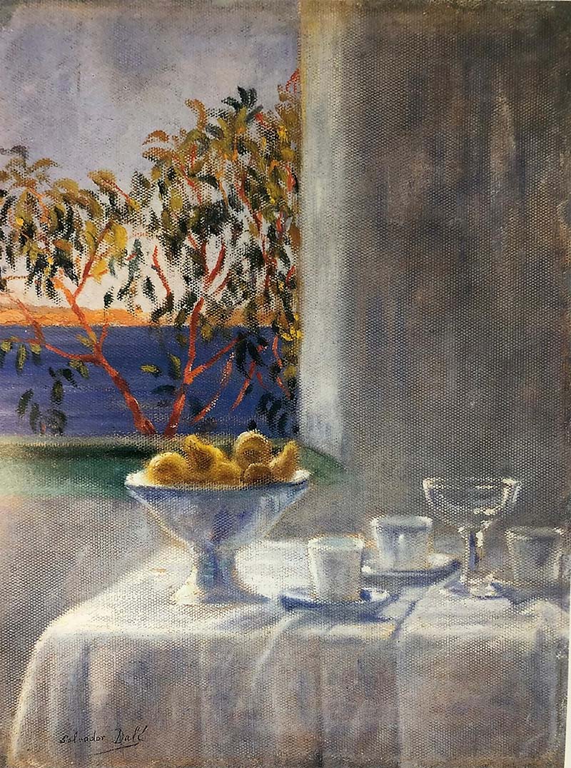 Salvador Dalí, Natura morta davanti a una finestra, 1920 ca.